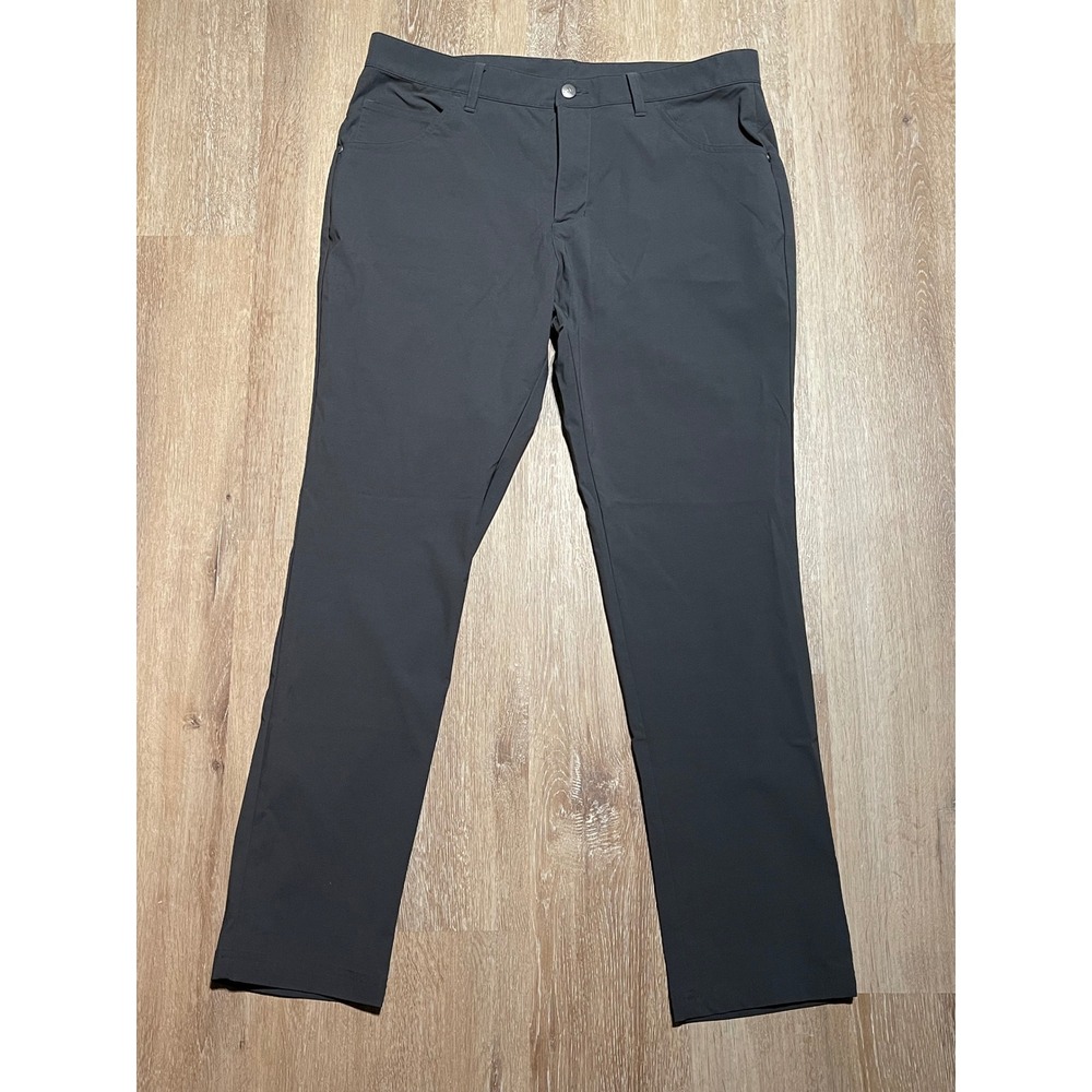 Adidas Adicross Golf Pants Mens‎ 34x32 Gray 3 Stripe Back Pocket Zipper